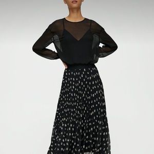 Aritzia Wilfred Bodysuit Blouse in Black